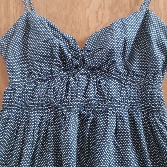 𝅺women's navy blue and white j crew spaghetti straps dress. Size small. - Picture 2 of 6